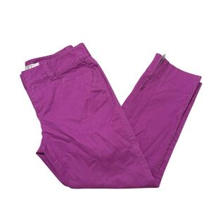 LOFT Purple Ankle Cropped Pants